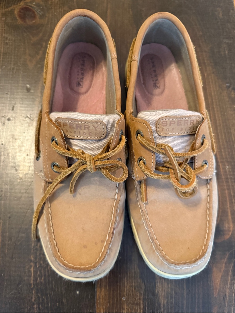 Sperry Tan Brown Leather Boat Shoes women’s 7.5